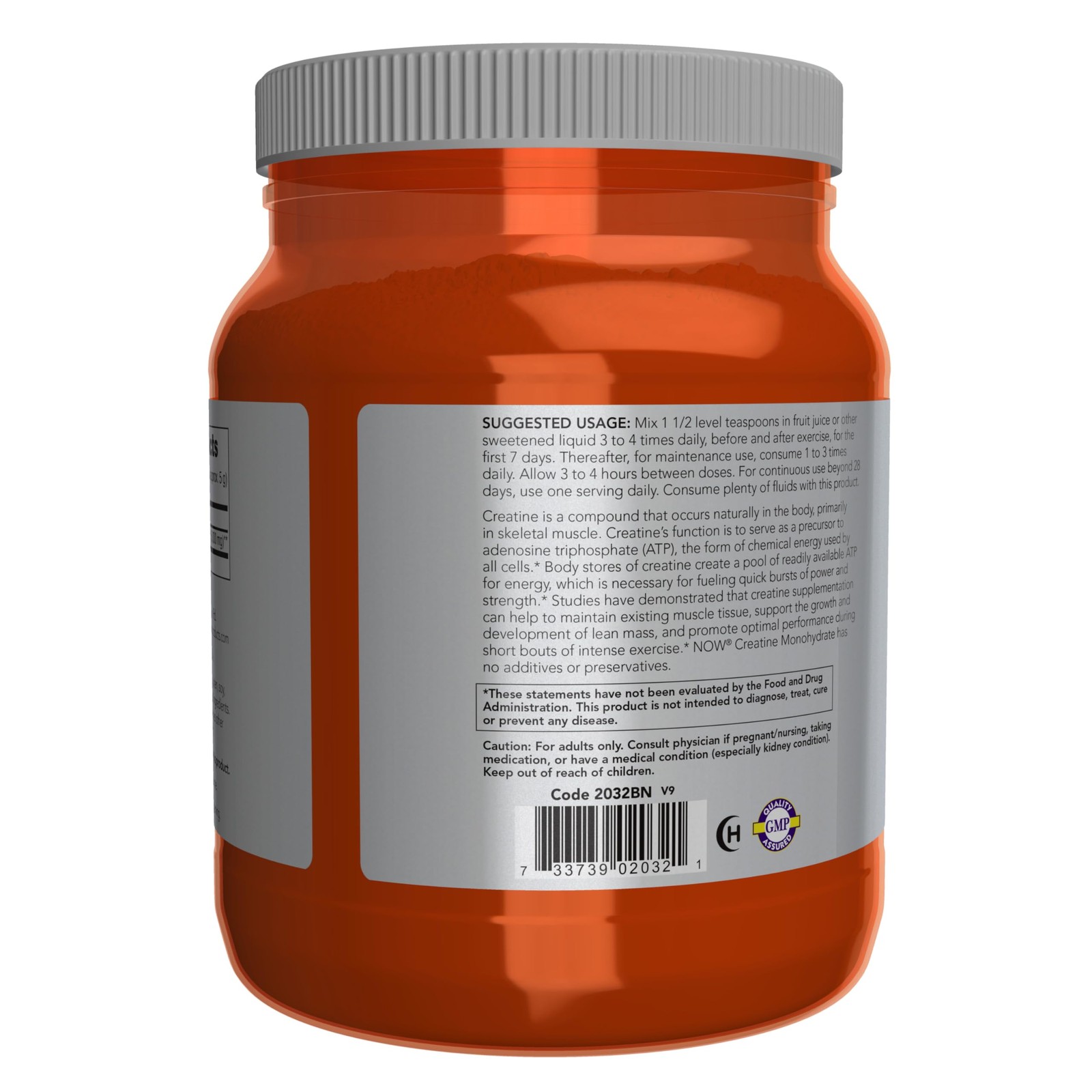 NOW Foods Sports Nutrition, Creatine 2.2 Pound (Pack of 1), White/Cream