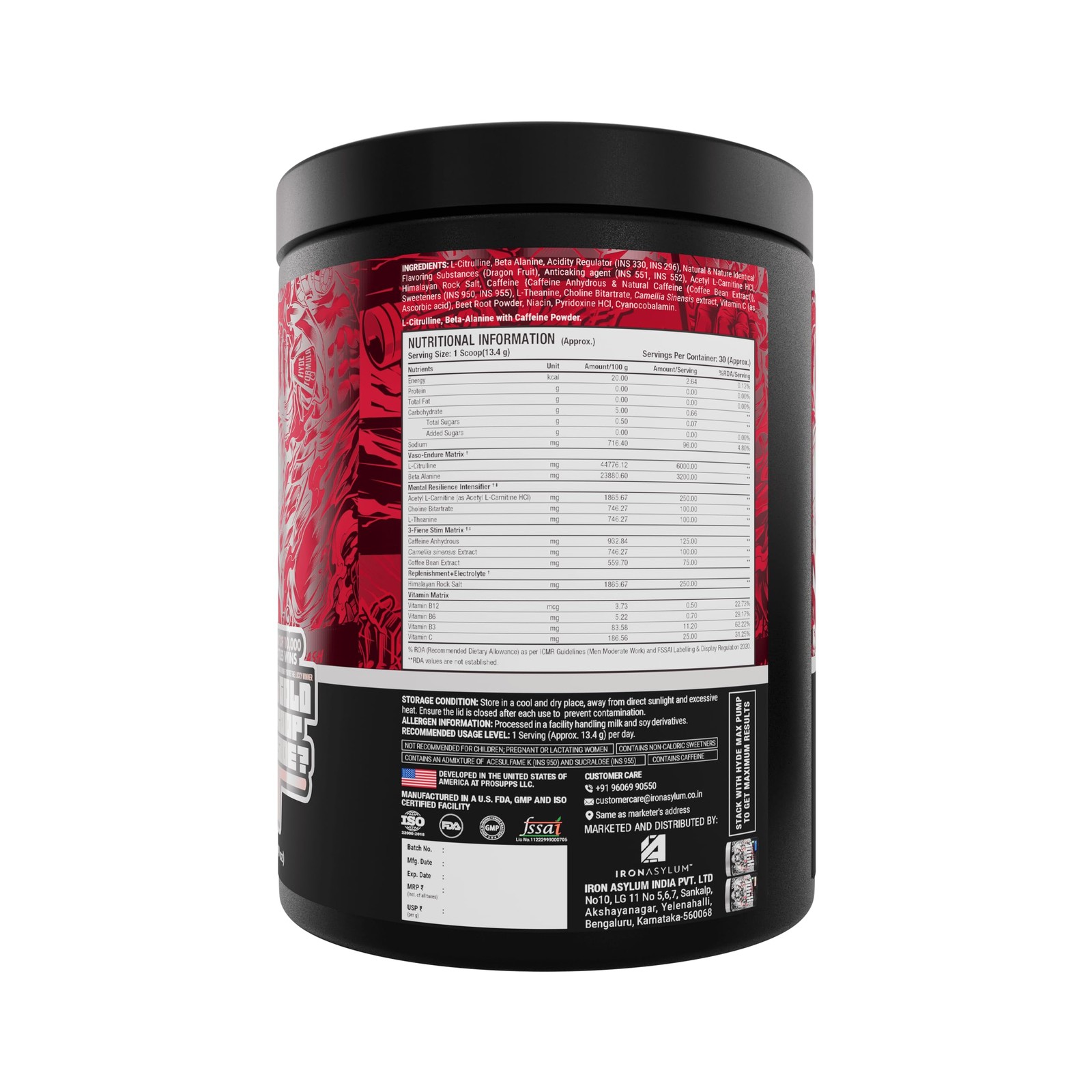 Mr Hyde Nightmare Pre Workout 396g Dragon Fruit | Energy & Focus Supplement