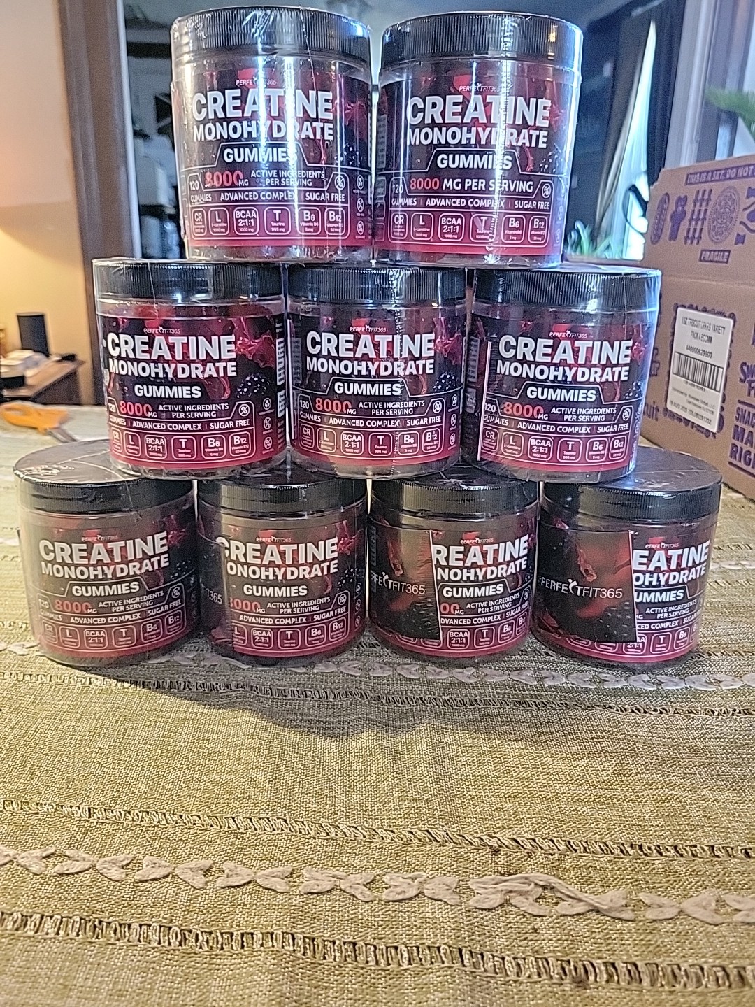 9 x PerfectFit365 Creatine Monohydrate Gummies 8000 MG. Sugar Free