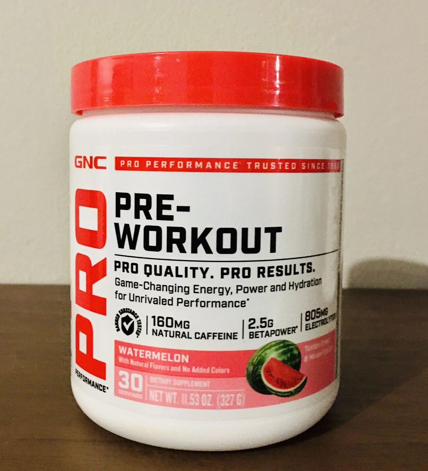 GNC Pro Performance Pre-workout Watermelon 30 Serving – FREE SHIPPING