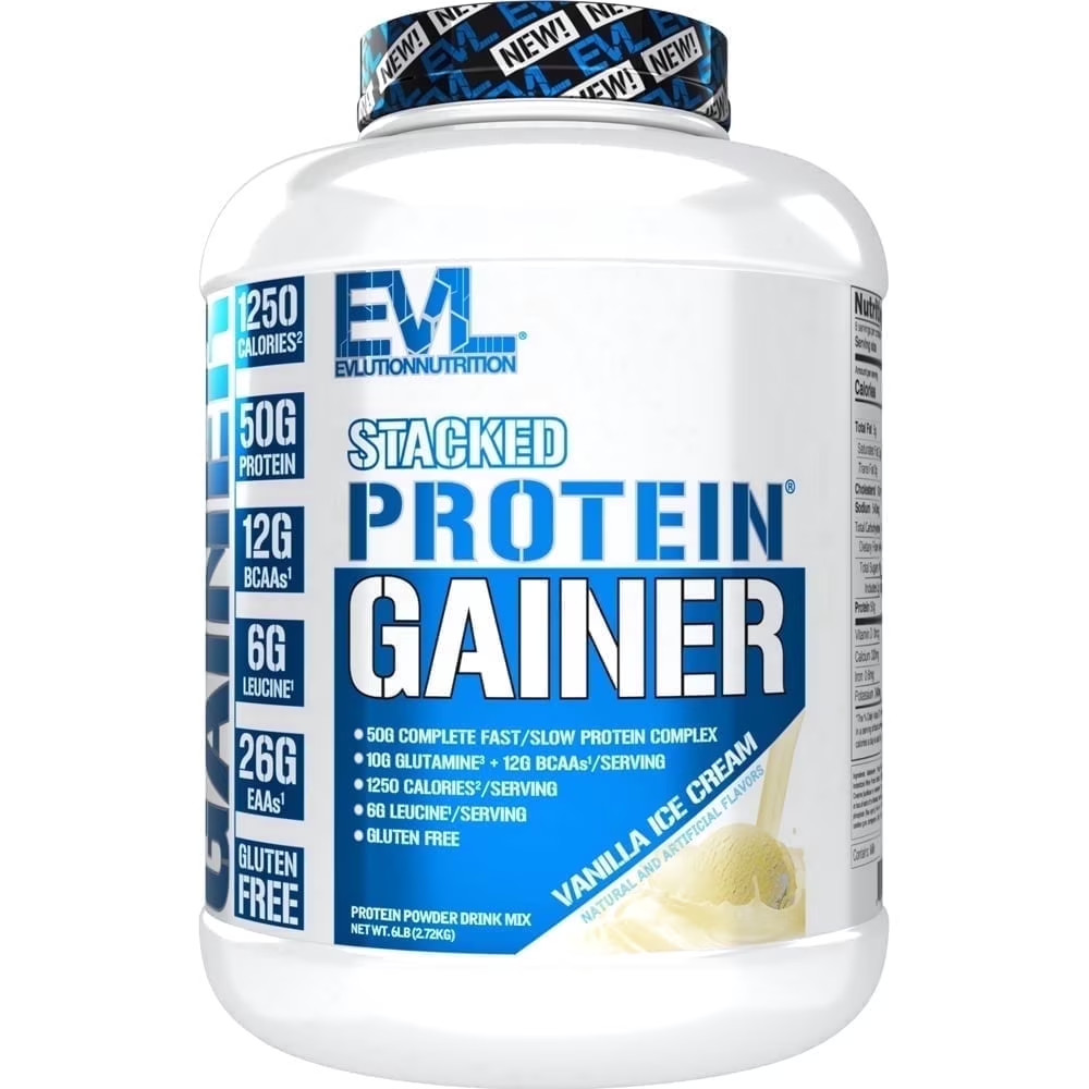 Stacked Protein Gainer, 50 Grams Whey Protein Powder Complex, 250 Grams Carbohyd