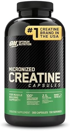 Optimum Nutrition Creatine, Micronized Creatine Monohydrate Capsules, Supports