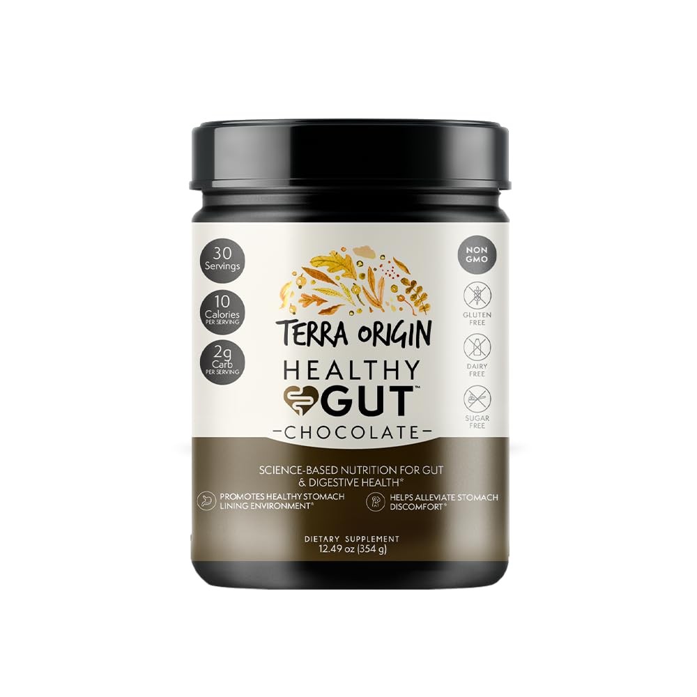 Healthy Gut Chocolate | 30-Servings with L-Glutamine, Zinc, Glucosamine, Slip…