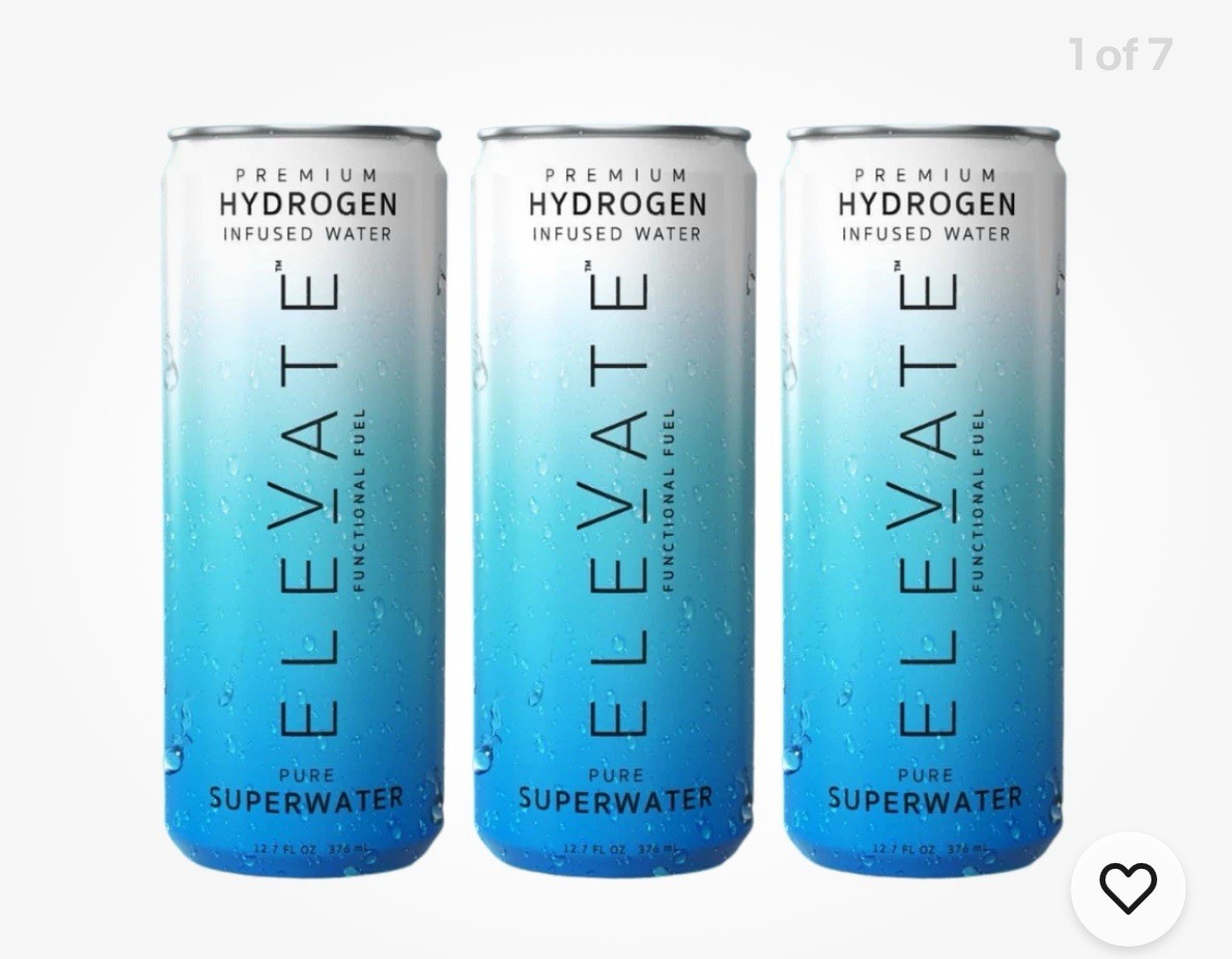 Elevate Hydrogen Water (12 pack) Hydrogen Infused, Alkaline Springwater ￼￼
