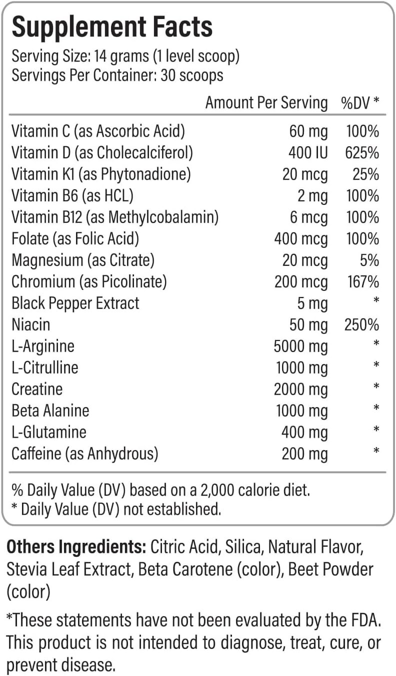 Drive Endurance Pre-Workout Strawberry Banana 12.3oz Creatine Energy NO Crash