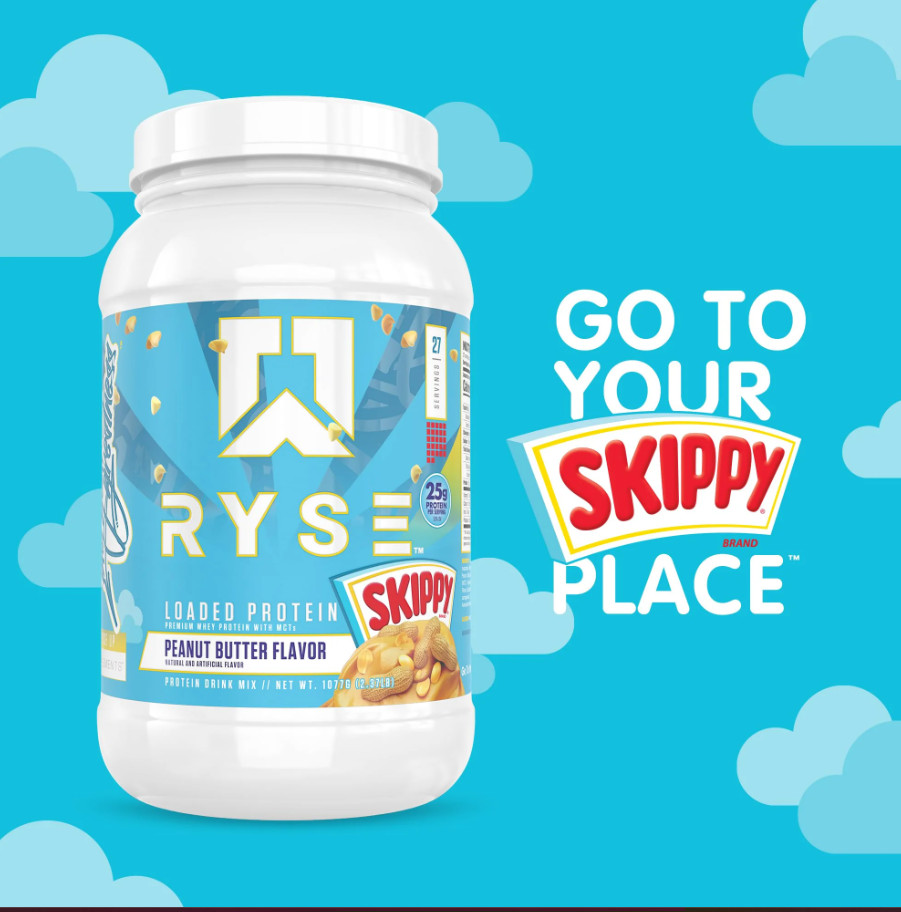RYSE Loaded Protein Powder – Skippy Peanut Butter – 27 Servings