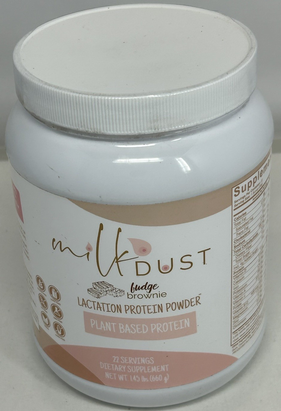 Milk Dust Fudge Brownie Lactation Protein Powder 22 Servings Exp 04/202