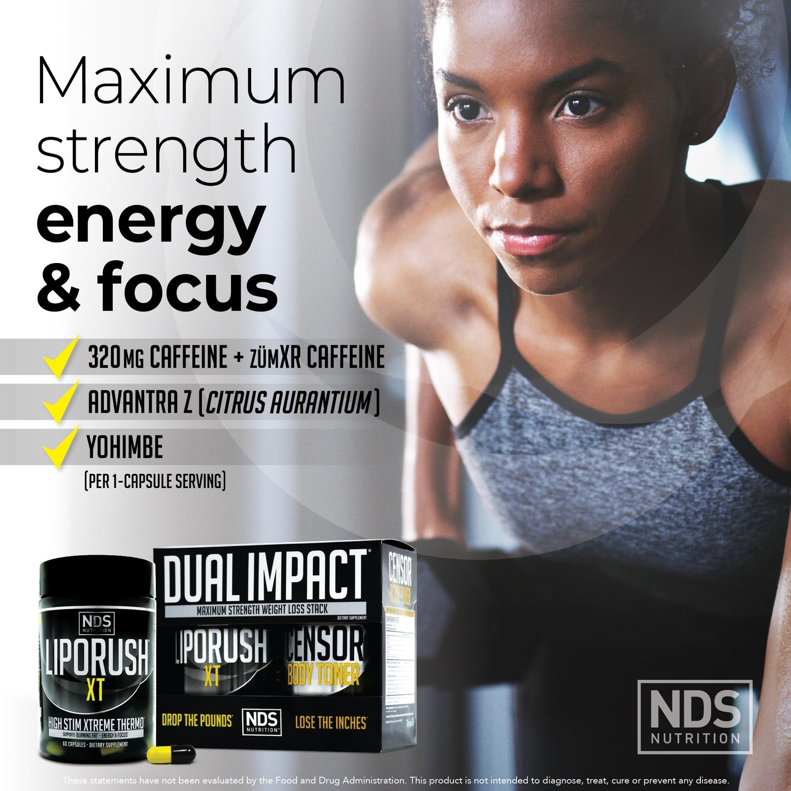 LIPORUSH NDS Nutrition Maximum Strength Dual Impact Stack – Powerful 2-in-1 W…