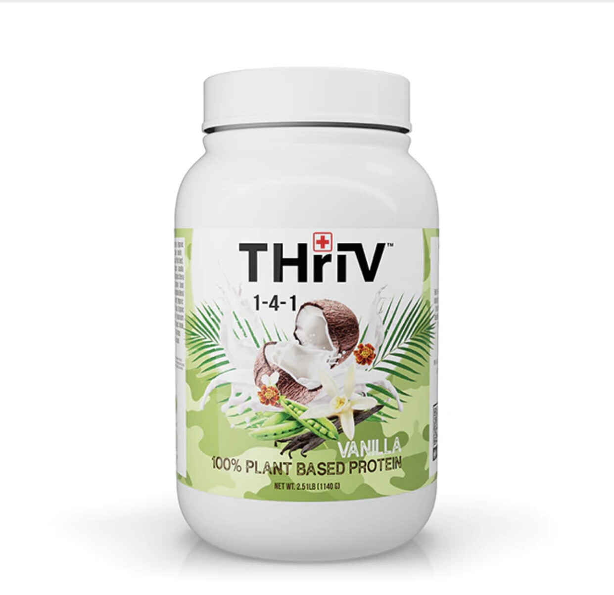 THriV Organic Protein Powder Vanilla 100% Plant Based (21G Protein) 2.5LB TUB