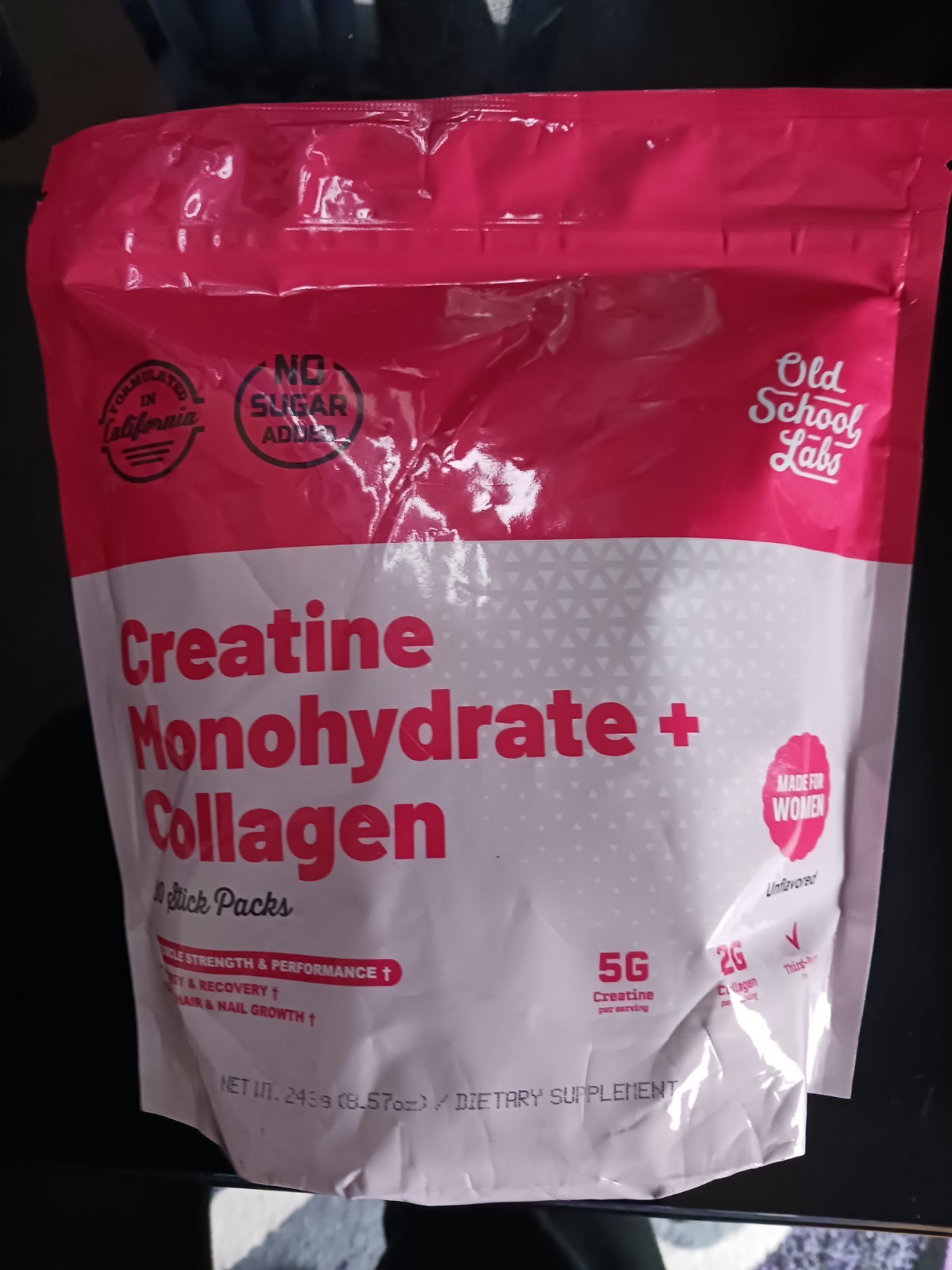 Old School Labs Creatine Monohydrate + Collagen 30 Packs, 243 Gramm