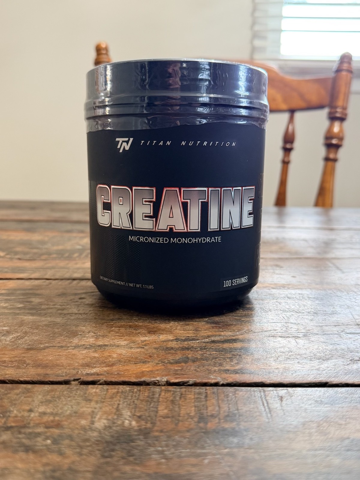 Titan Nutrition Creatine Micronized Monohydrate 1.1lbs. 100 servings 02/2027