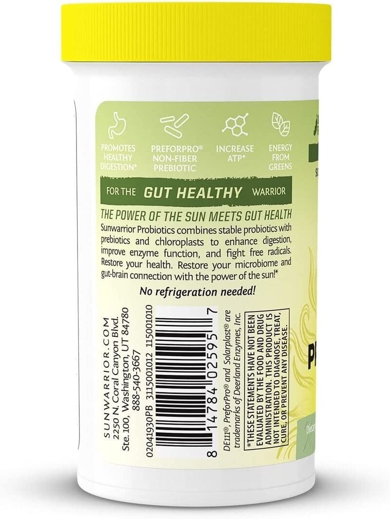 Sunwarrior Probiotics Plant Grows to 100 Billion CFU (30 Count)