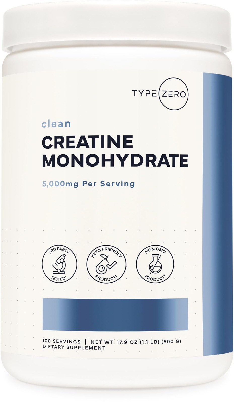 Creatine Monohydrate Powder (Unflavored | 500g), 5000 mg Per Serving, Microni…
