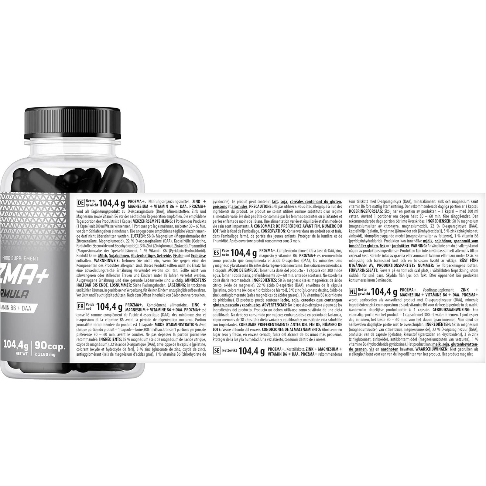 TREC PROZMA+ Nacht Testosteron Booster unterstützt die Regeneration Libido – DAA
