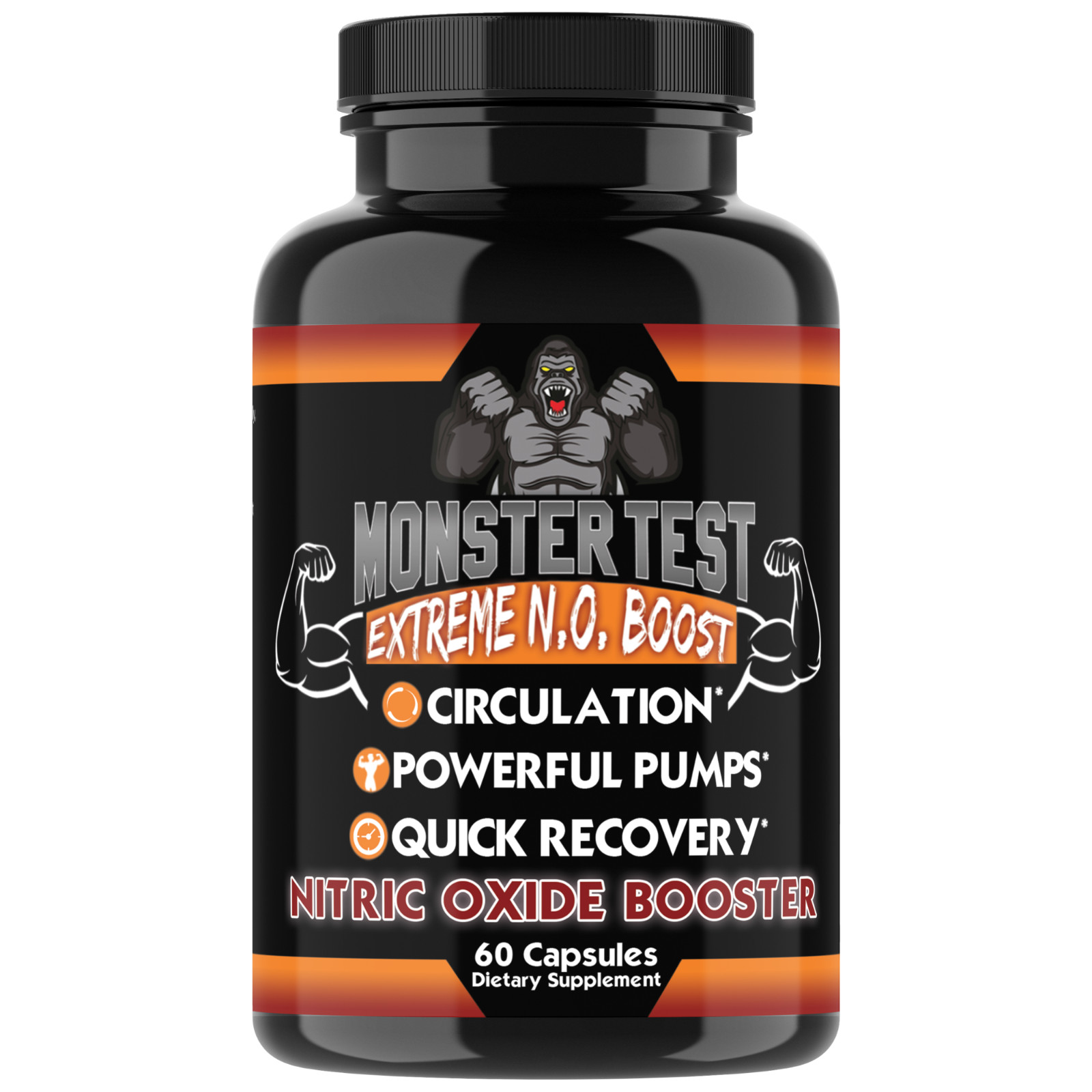 Angry Supplements Monster Test Booster 120ct + Monster Test Nitric Oxide, 2pk
