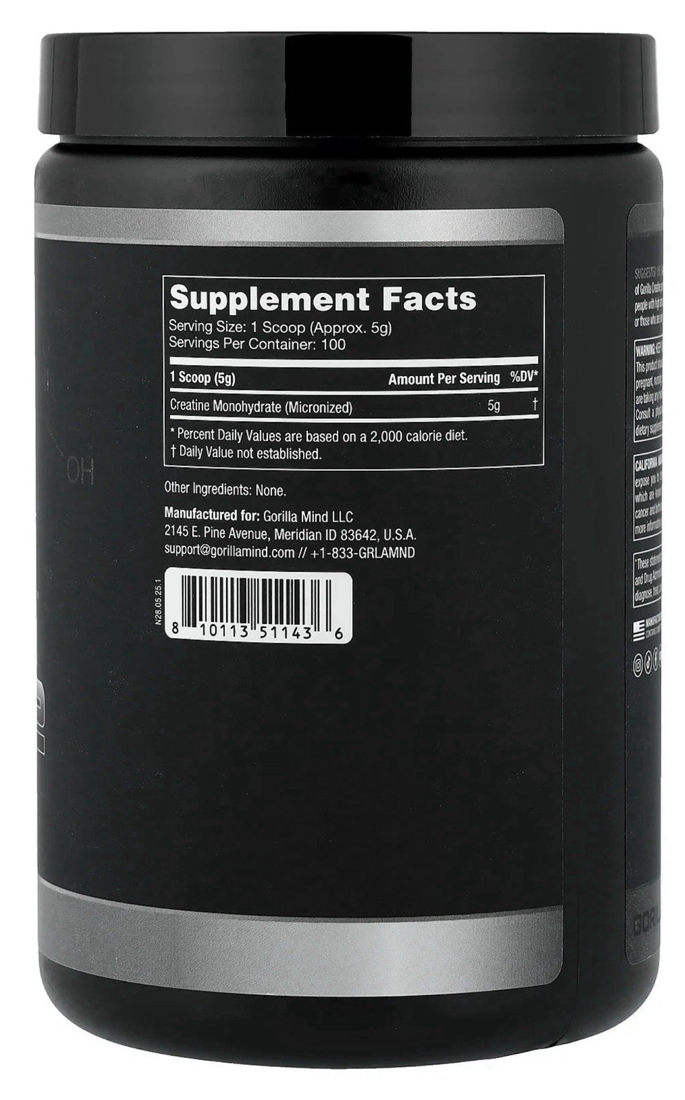Creatine 1.1 lb (500 g) 100 Servings