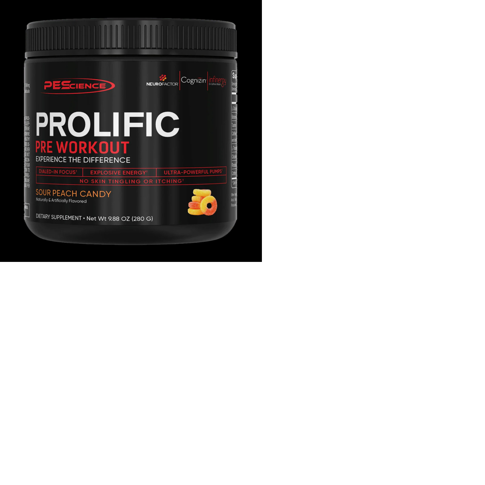 PEScience Prolific Pre-Workout Sour Peach Candy🍑 🍬 40 Servings EXP02/28