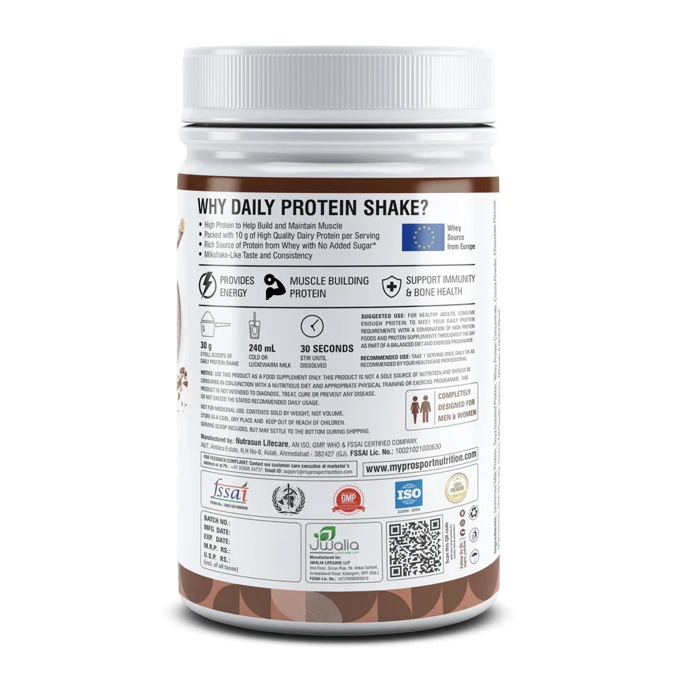 Mypro Sport Nutrition Daily Protein Shake 118 kcal Calories, 25 Vitamin – 400gm