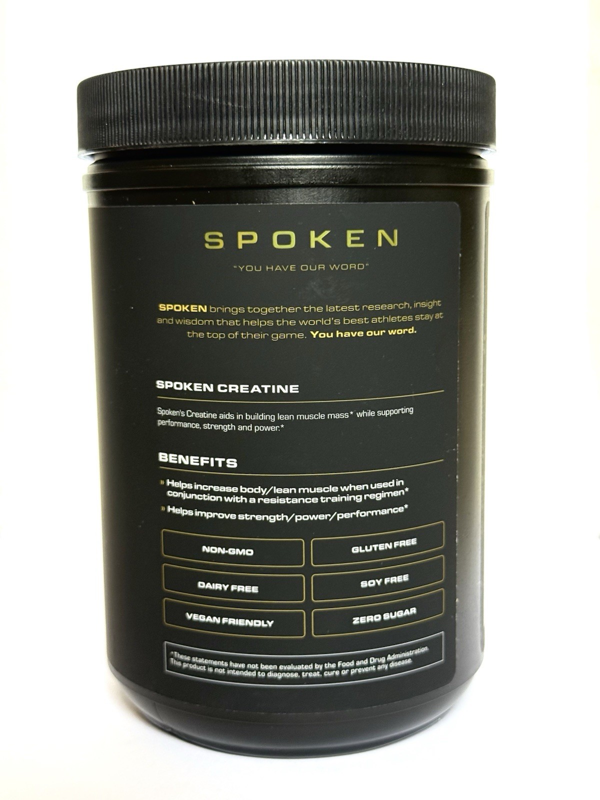 Spoken Creatine Monohydrate 454g (16 oz) – 90 Servings, Unflavoured Powder