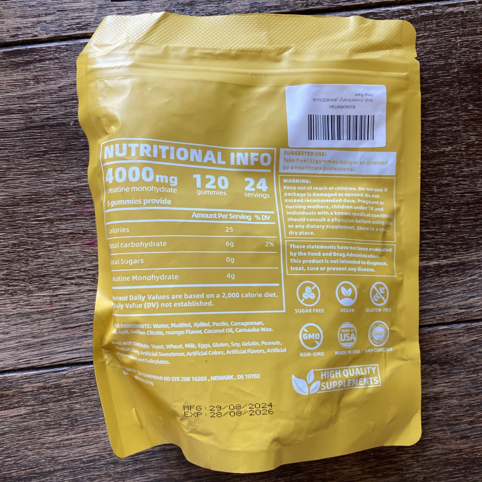 Razuhu Creatine Monohydrate Gummies for Men & Women Creatine Monohydrate NEW