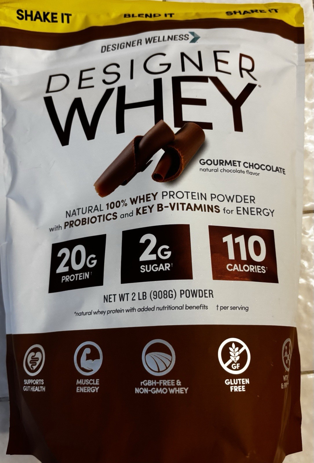 Designer Wellness Designer Whey Chocolate 20 Gram Protein Powder 2LB #242