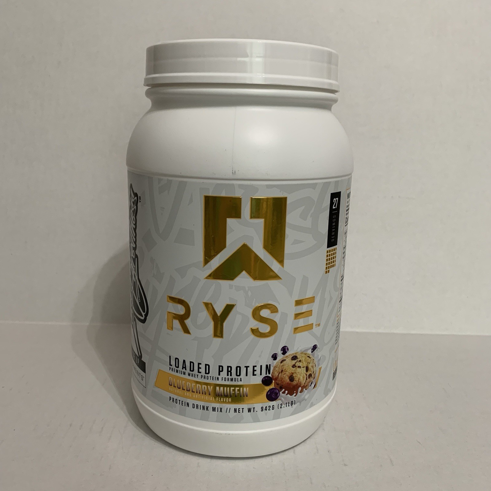 Ryse Loaded Protein, Whey Protein Formula Powder Blueberry Muffin 2.1 lb Ex:2/28