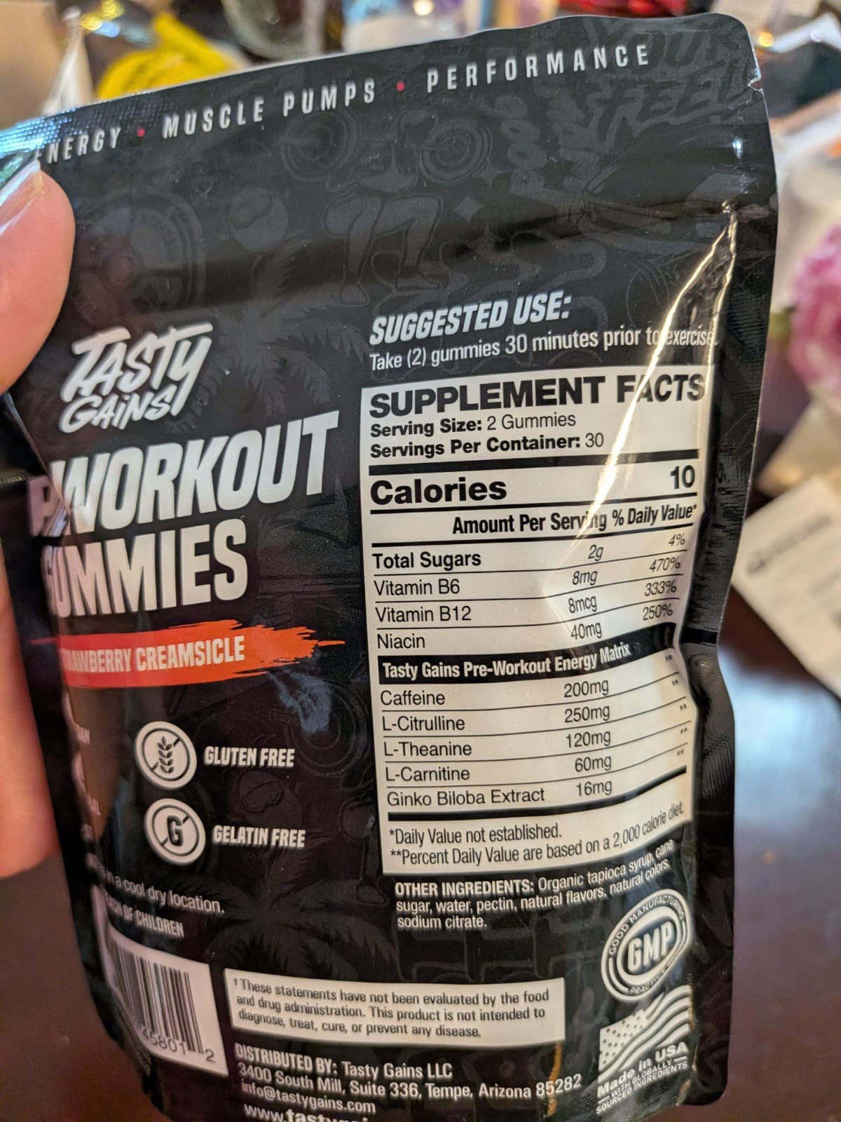 TASTY GAINS Creatine Gummies 90g of Creatine Monohydrate – Strawberry Creamsicle
