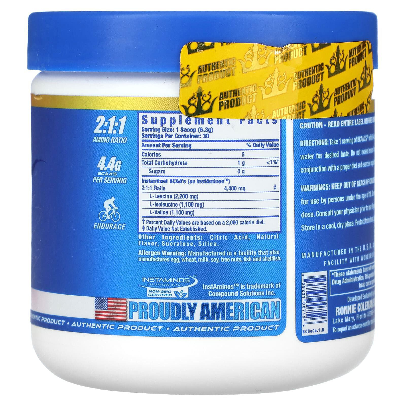 ronnie coleman BCAA XS COTTON CANDY 189g