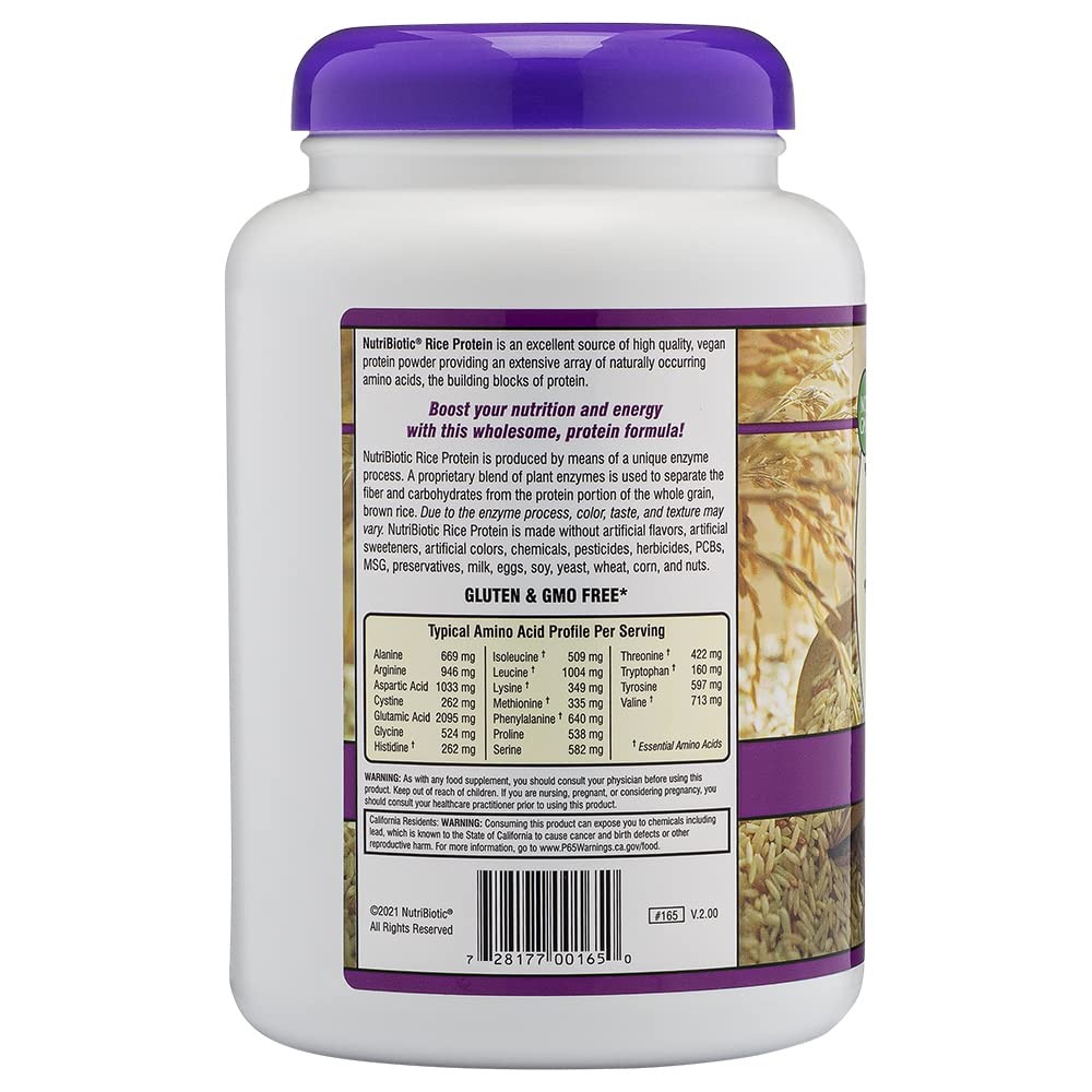 NutriBiotic – Mixed Berry Rice Protein, 1 Lb 5 Oz (600g) | Low Carb, Keto-Friend