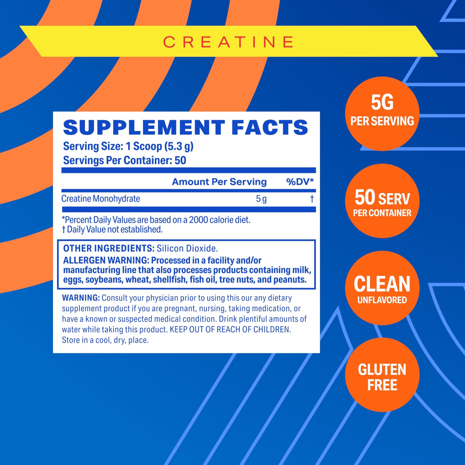Podium Nutrition, Solos | Creatine Monohydrate, 50 Servings, Unflavored, Boost