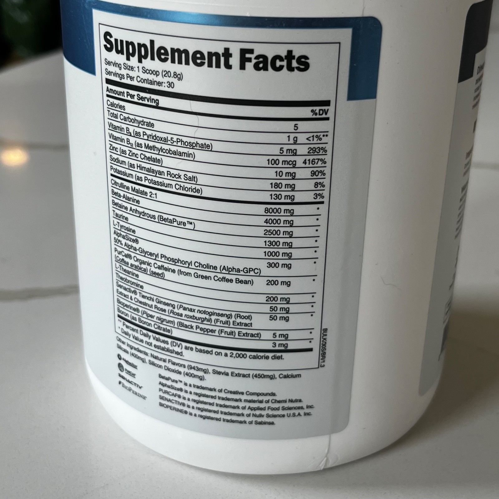 Transparent Labs Bulk Pre Workout Powder – 30 Servings (Pack of 1) exp 3/28