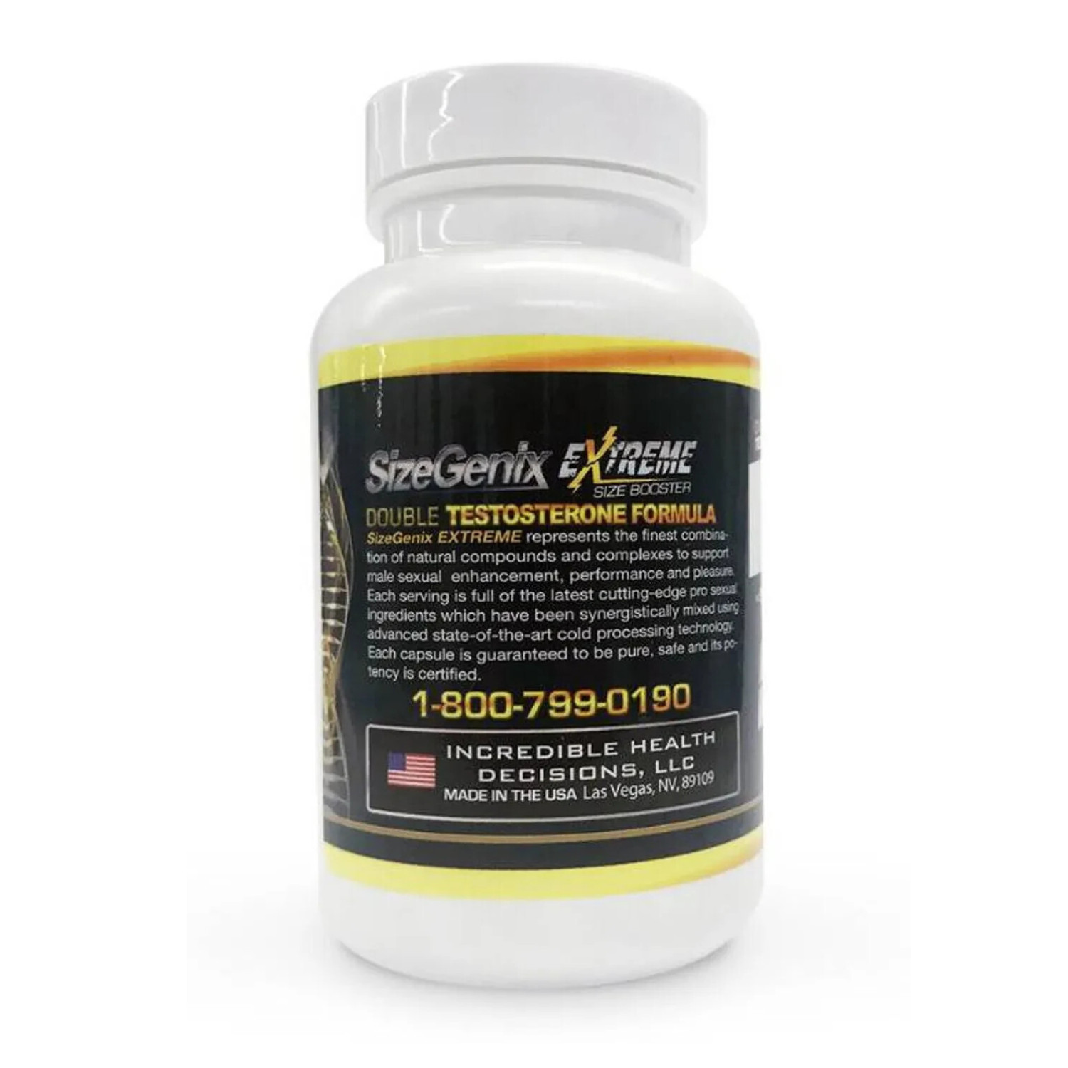 SizeGenix Men’s Health Supplement 1 Month Supply Boost Energy US Shipping New
