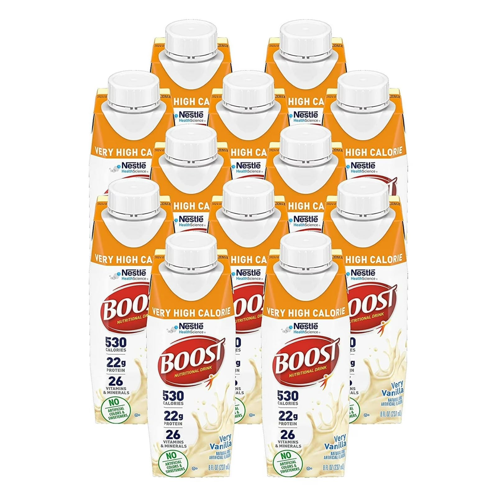 Boost Very High Calorie Nutritional Drink, Protein 8 Fl Oz (Pack of 12)