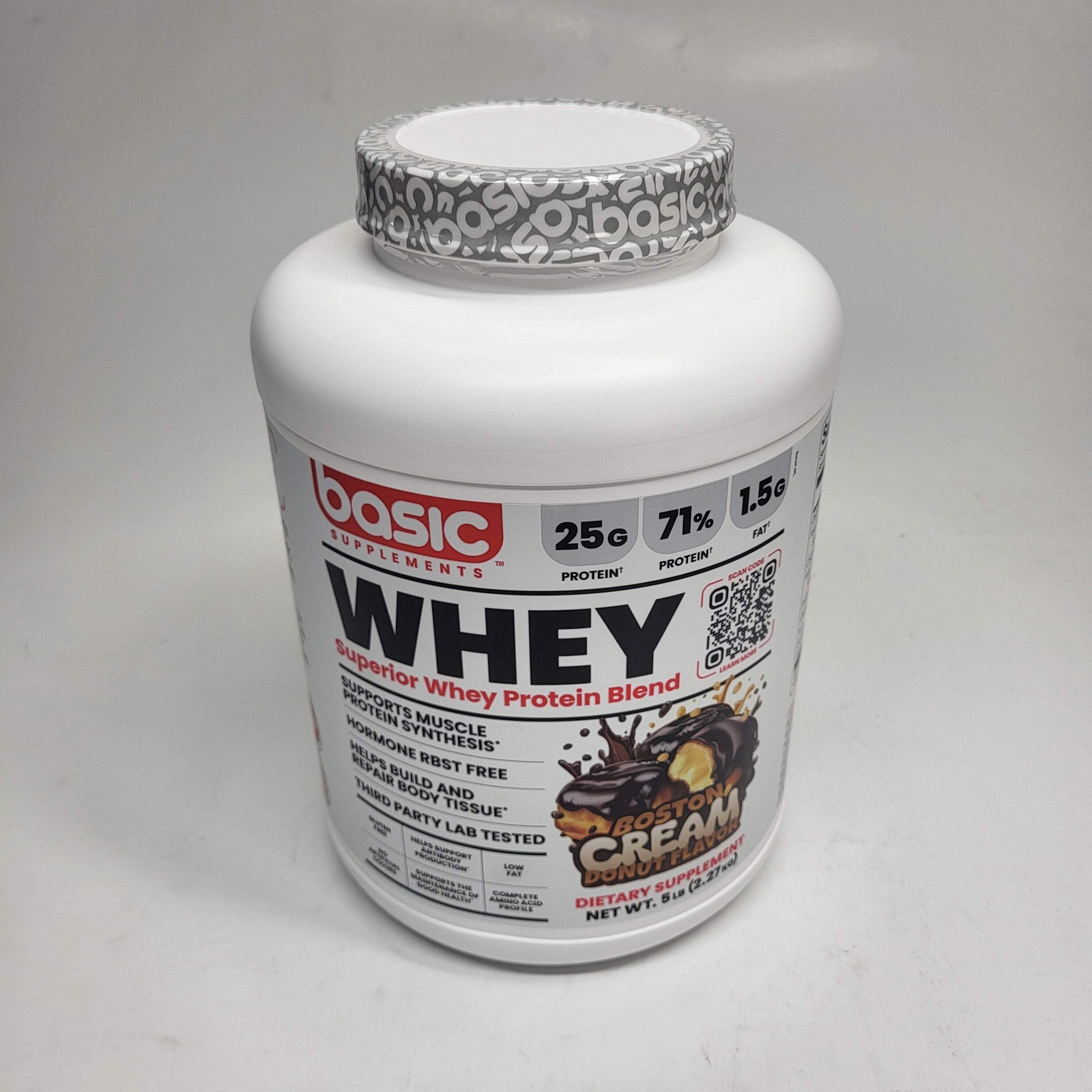 BASIC Basic Whey Protein Blend Muscle Building Boston Donut 5lbs BB 12/27