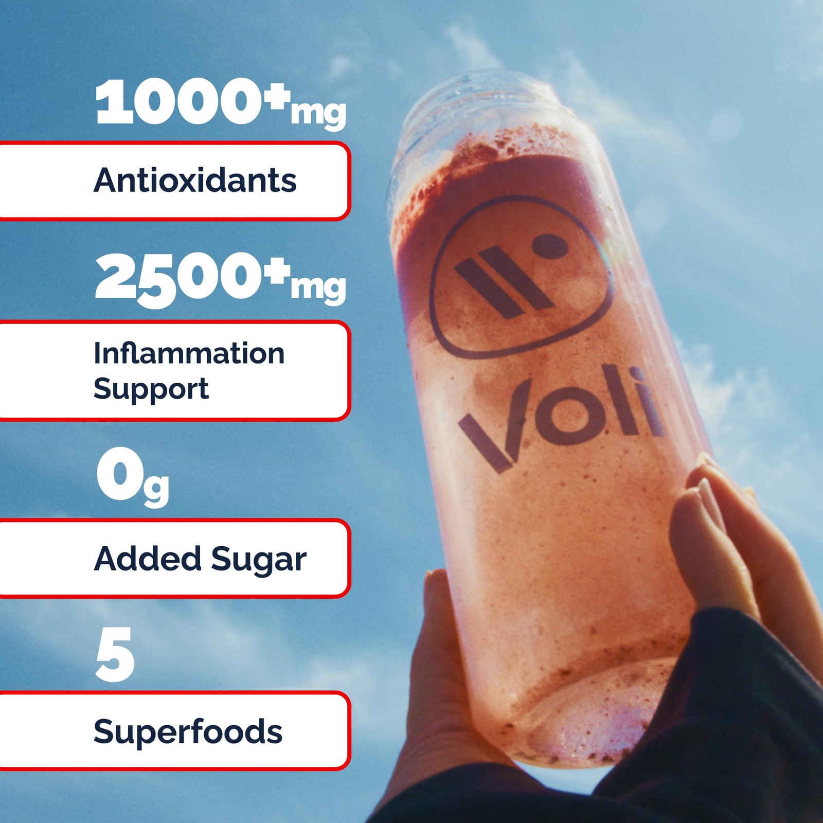 Voli Recovery – Post Workout Superfood Powder | Plant-Based Drink Mix Packets…