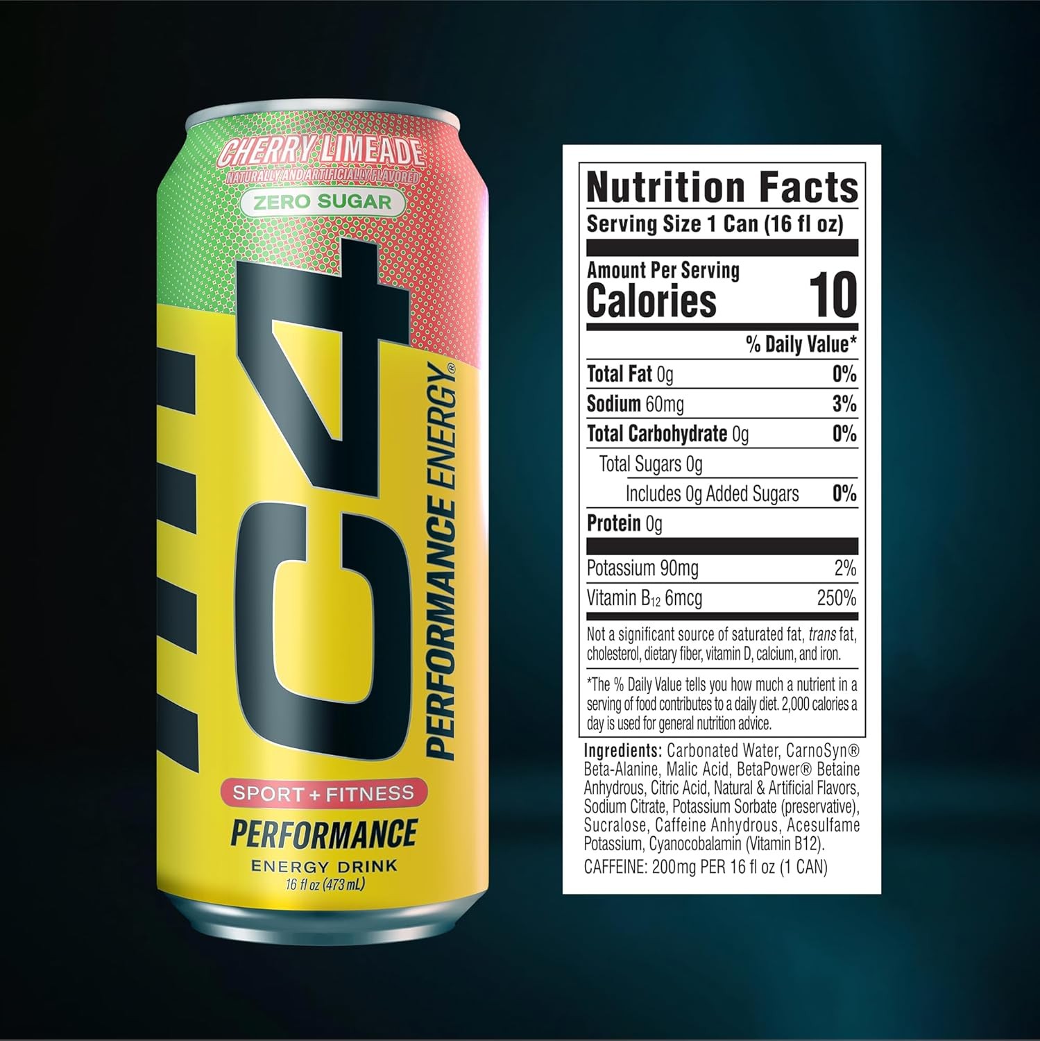 C4 Original Sugar Free Energy Drink 16oz (Pack of 12) | 16 Fl Oz