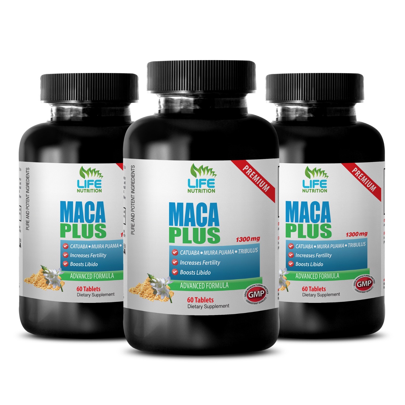 American Ginseng – Maca Premium 1275mg – Orchic Substance, Eleuthero Root 3B