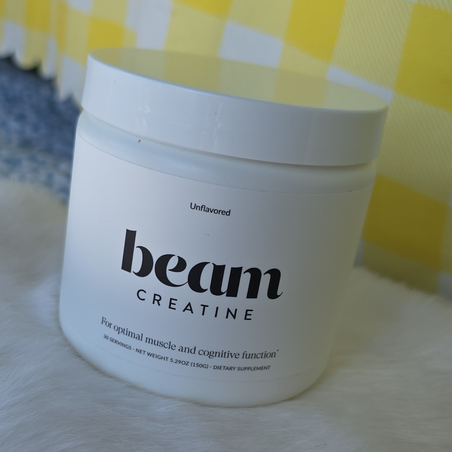 beam Creatine Monohydrate Unflavored Powder 5.29 oz (150g) Exp 07/2027