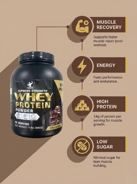 Supreme Strength Whey Protein Powder 3 LBS/ Chocolate