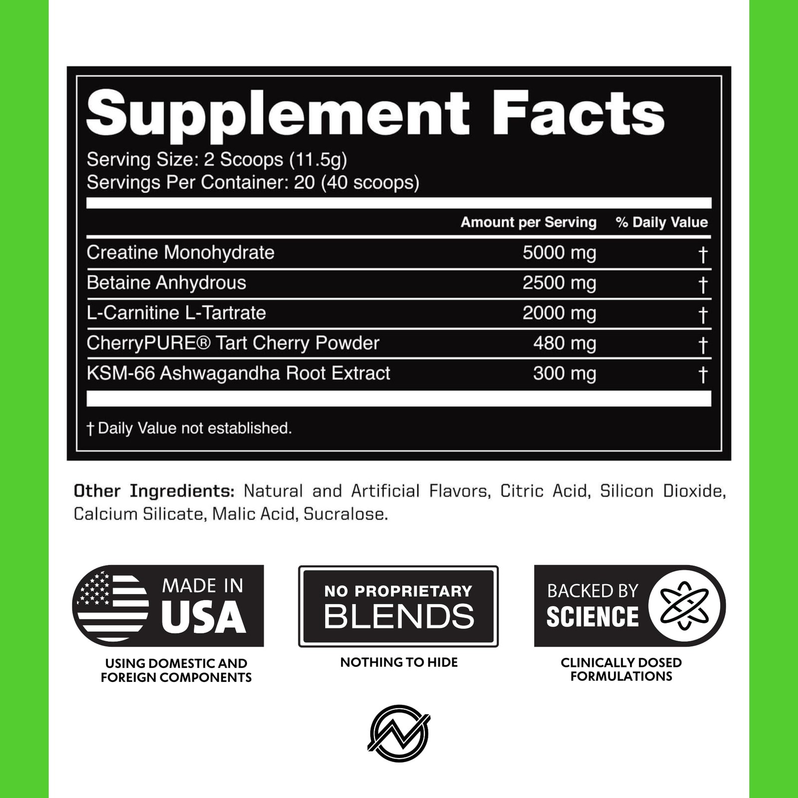 Post Workout Recovery Powder – Creatine Monohydrate, KSM-66 Ashwagandha & Tar…