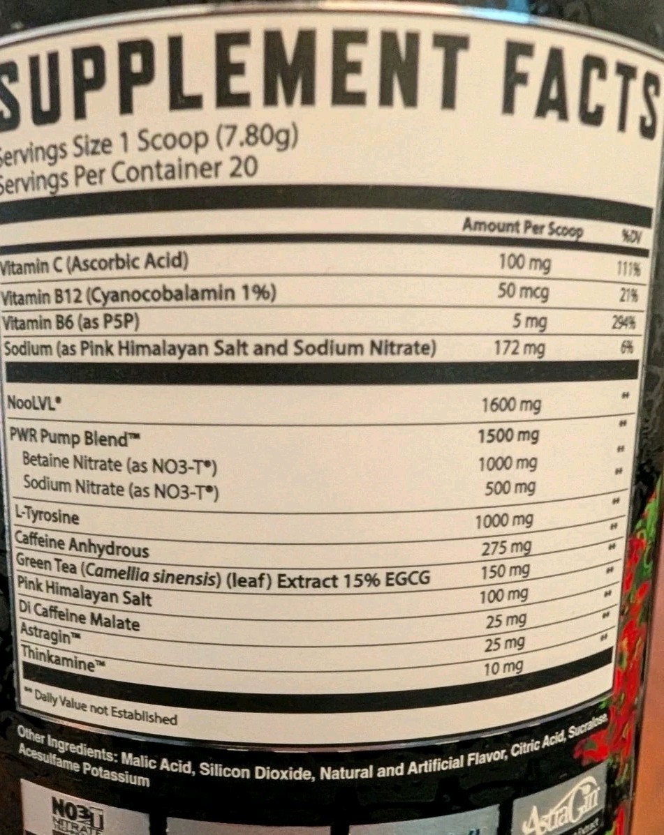 Klout Karma Nootropic Pre Workout Apple 6.8 oz. 20 Serv🍎 Extreme Energy Focus