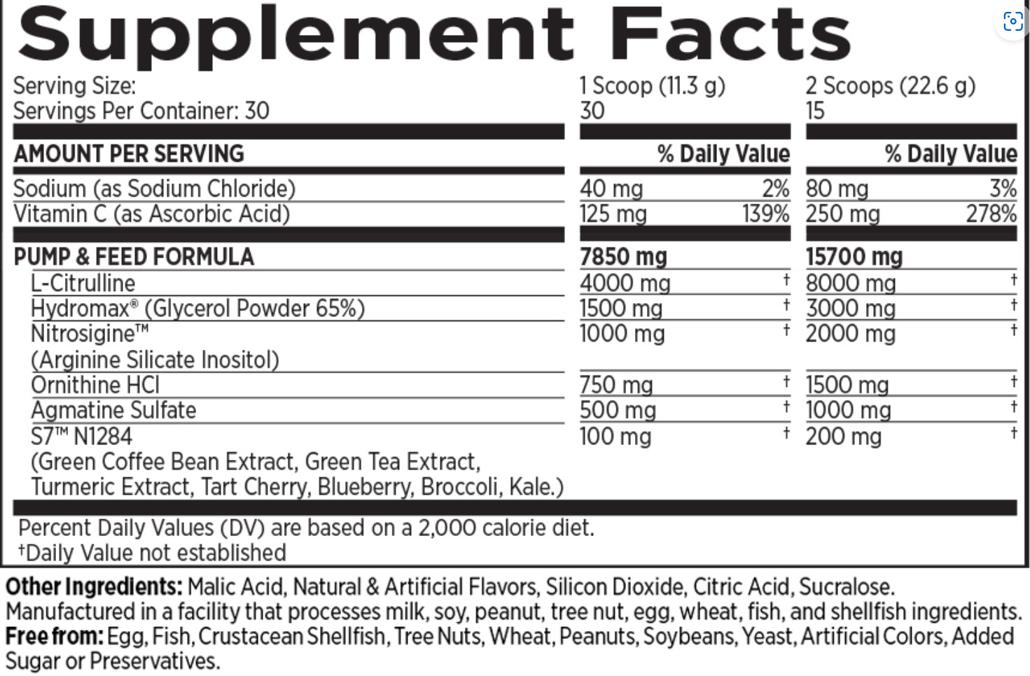 NO2 BLACK® MUSCLE + PUMP NITRIC OXIDE (30 SERVINGS)