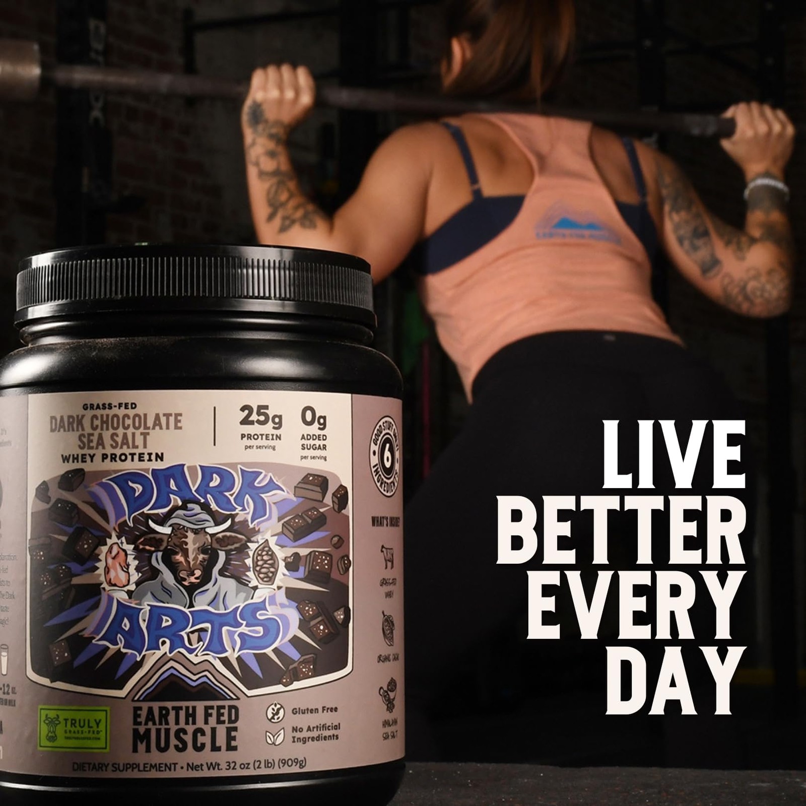 Earth Fed Muscle Dark Arts Irish Grass Fed Whey Protein Isolate, Third-Party …