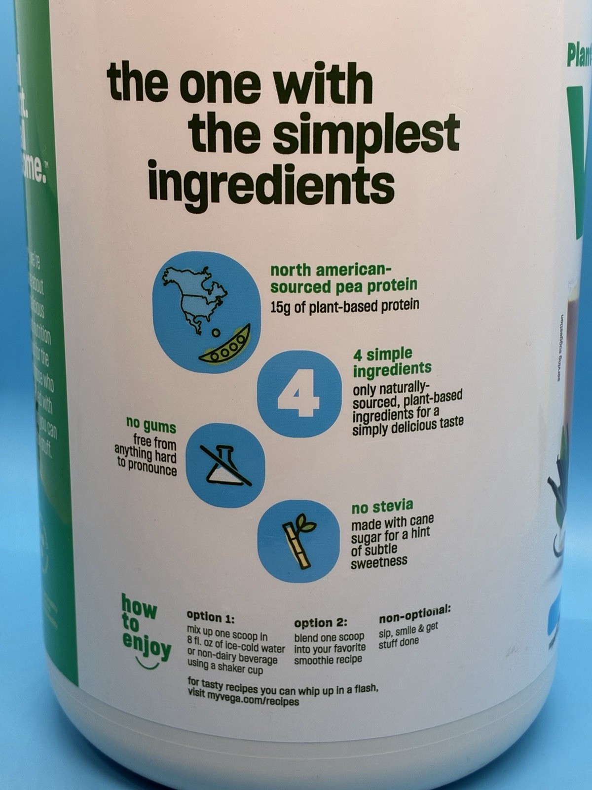 Vega Protein Made Simple Vanilla Plant Based Protein Powder 35.7oz Sealed 08/26