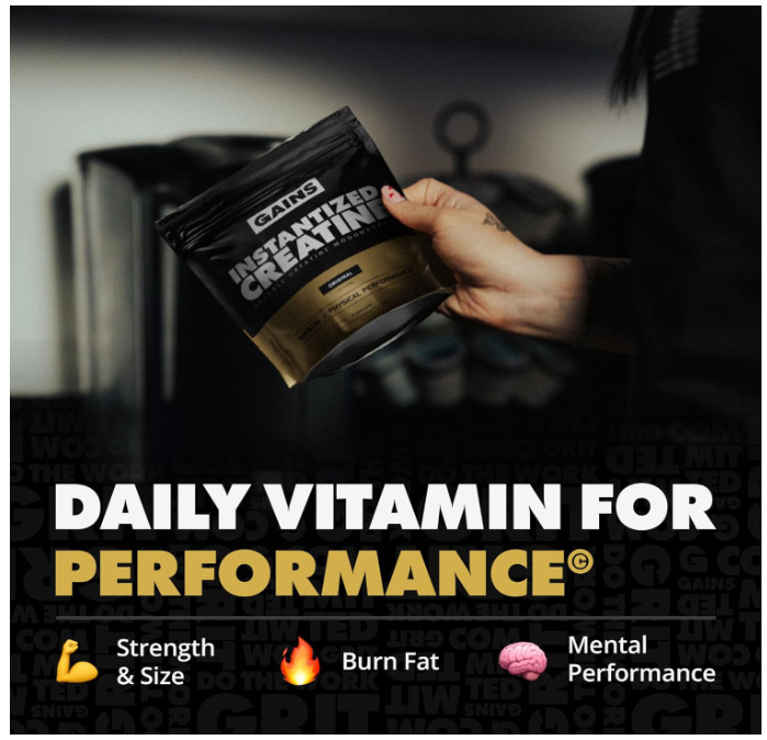 Gains in Bulk Instantized Creatine Monohydrate, Unflavored, 30 Servings