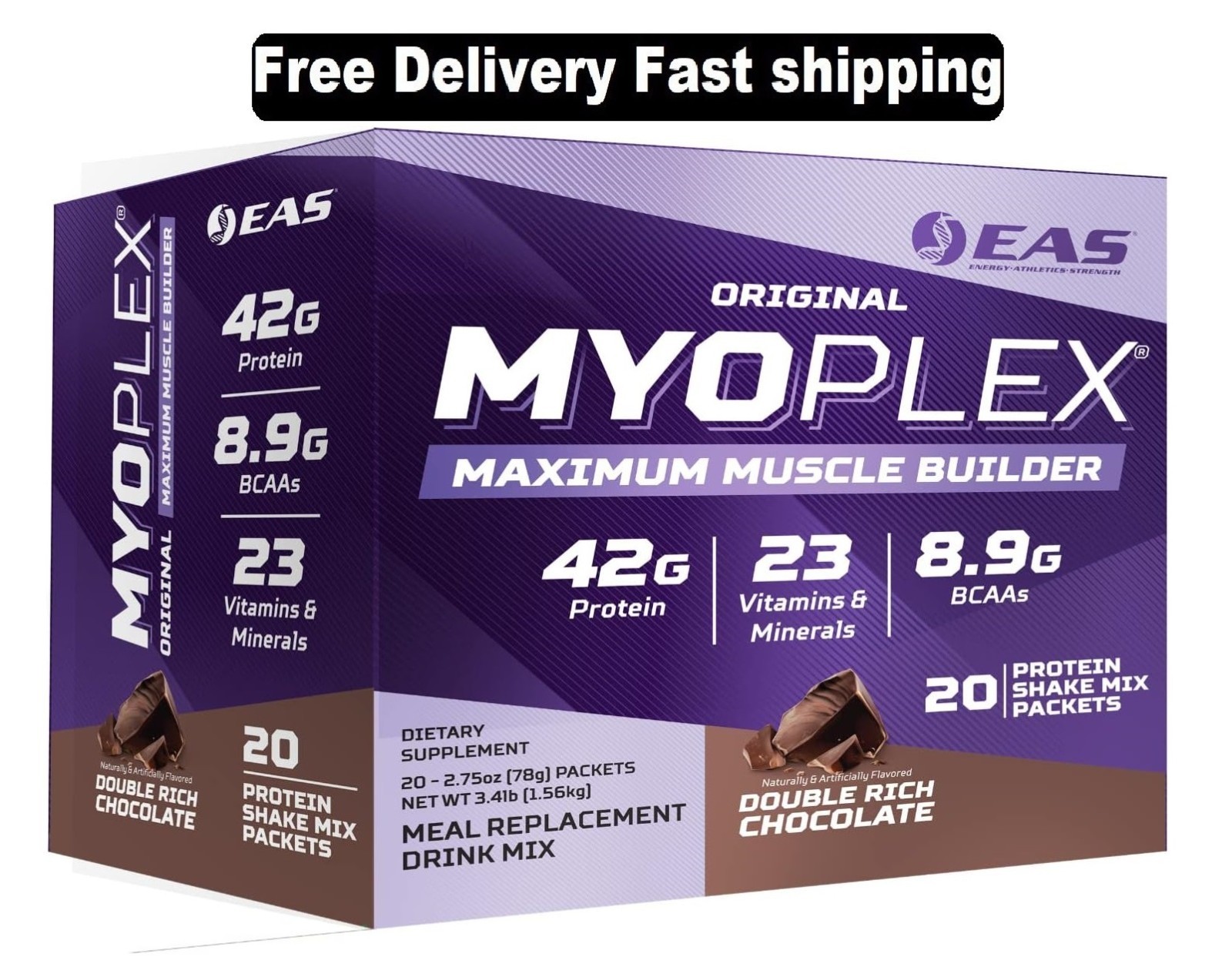 EAS Original Myoplex High Protein Meal Replacement 20 Individual Packs 6 Flavors