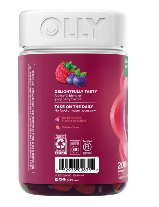 OLLY Women’s Health & Immune Support Multivitamin Gummies, 200 ct.