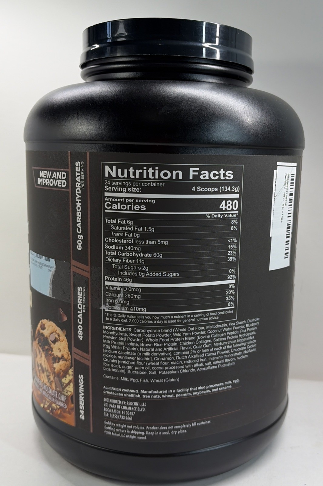 REDCON1 MRE MEAL REPLACEMENT Whole Food Protein 7lb OATMEAL CHOCOLATE CHIP.