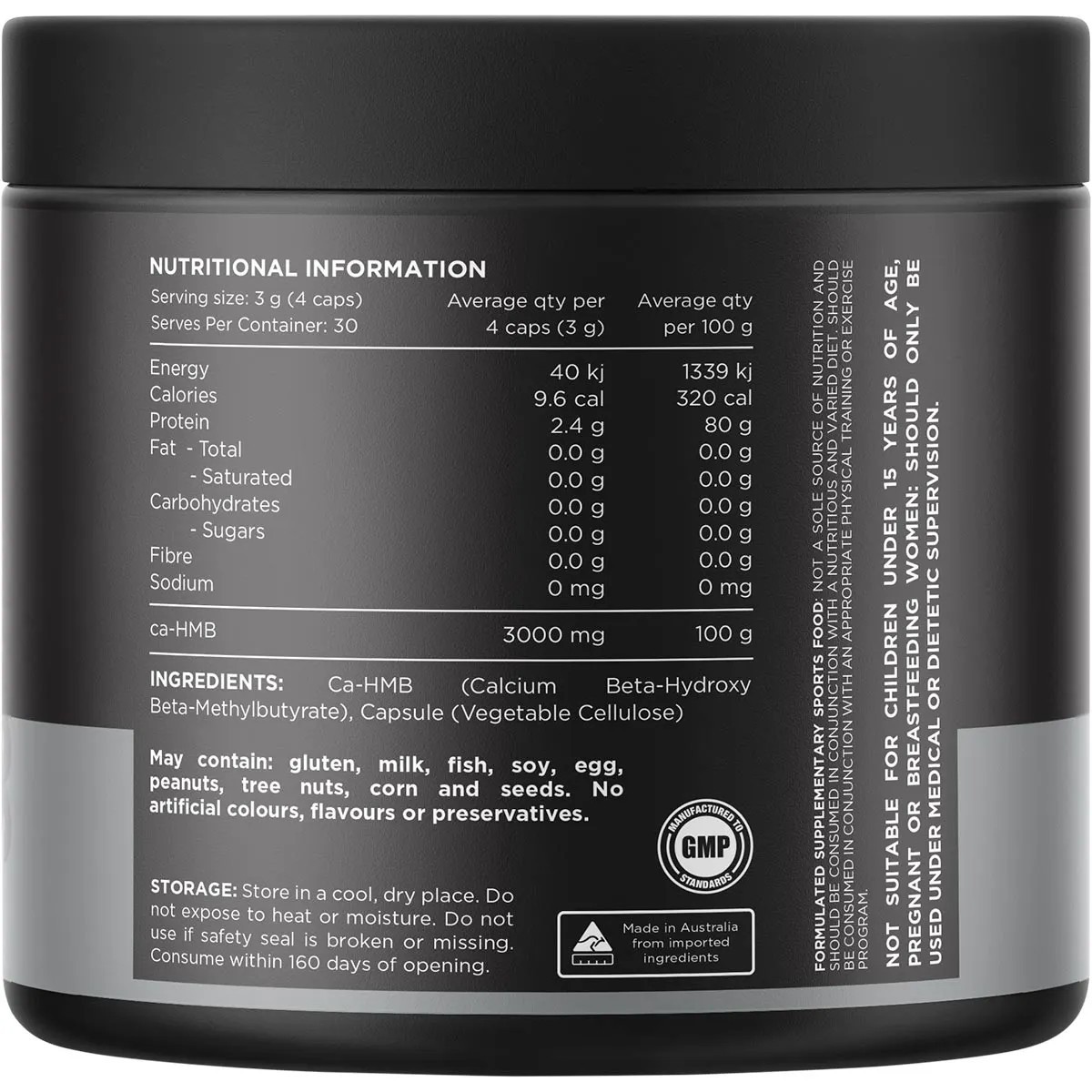 New Switch Nutrition HMB Ca-Beta-Hydroxy Beta-Methylbutyrate 120 Capsules