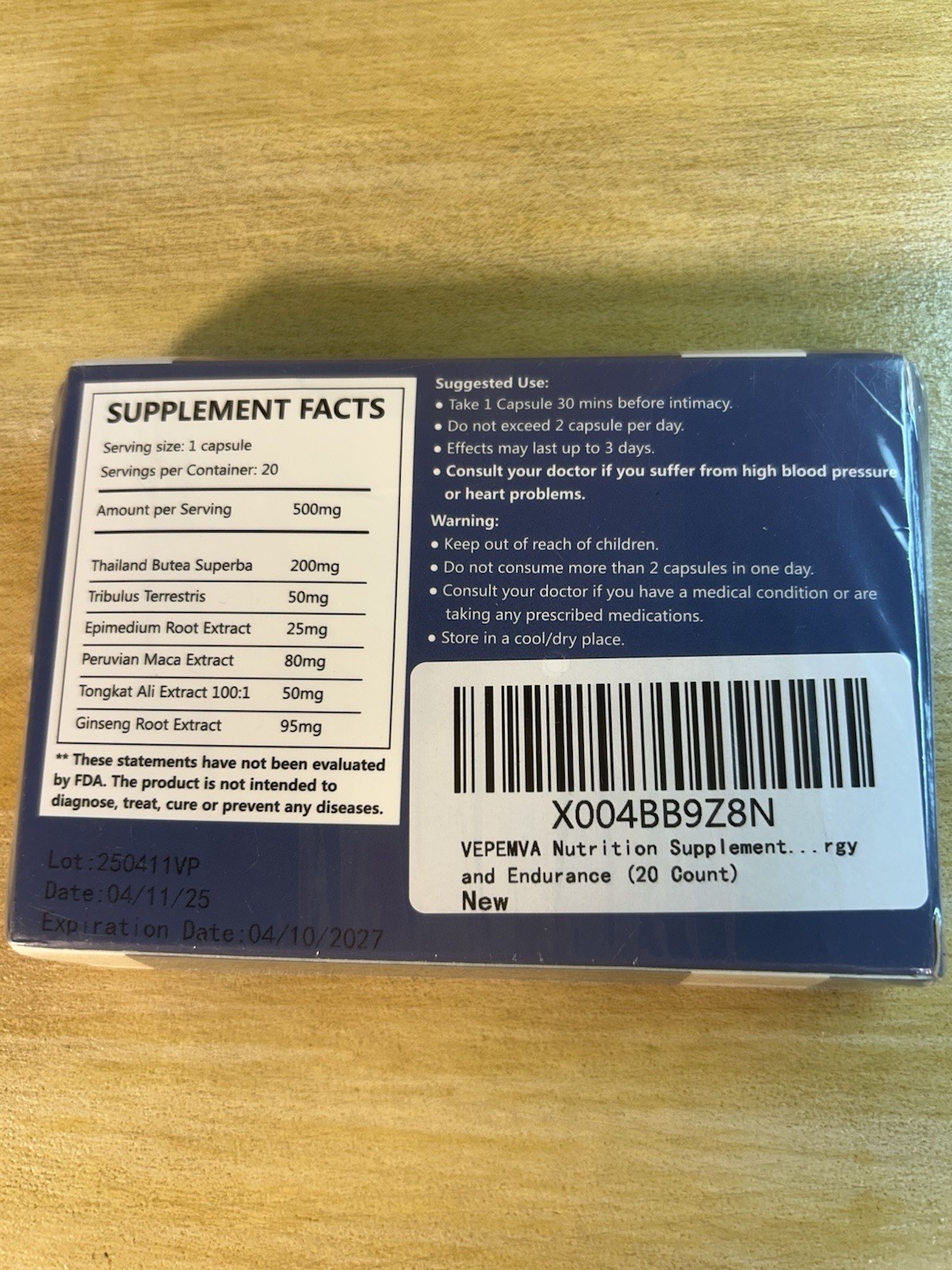 Endurance Boost Sports Nutrition, Improved Performance Energy Endurance 20 Count
